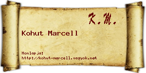 Kohut Marcell névjegykártya