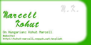 marcell kohut business card